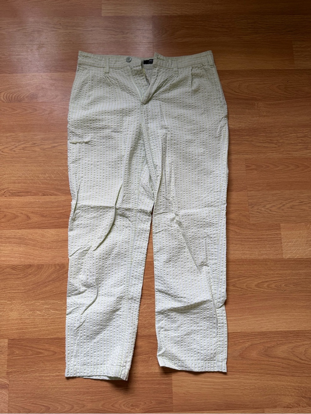 Obey Light Green Textured Seersucker Chinos
